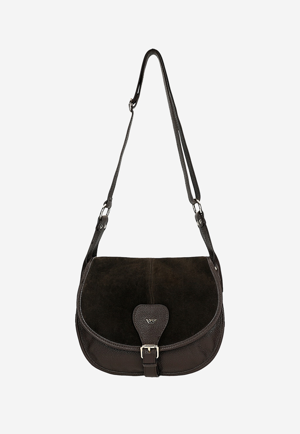 Malá hnedá crossbody kabelka z kombinovaných kož 80401-72 Widok 4