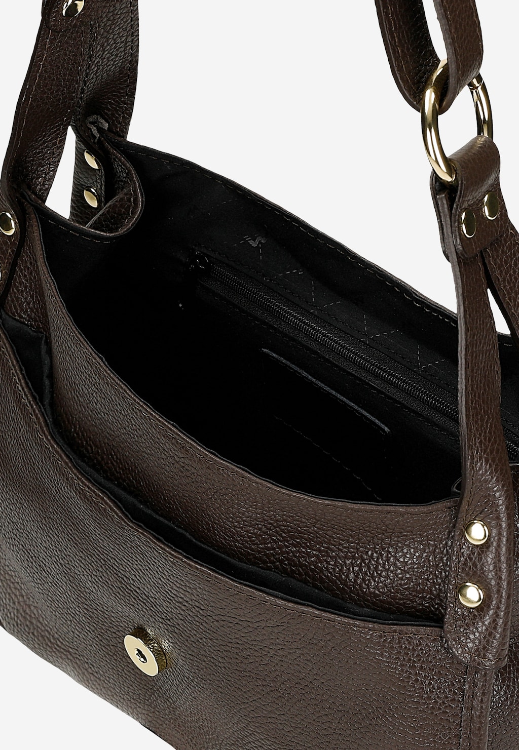 Malá hnedá crossbody kabelka z kombinovaných kož 80401-72 Widok 5