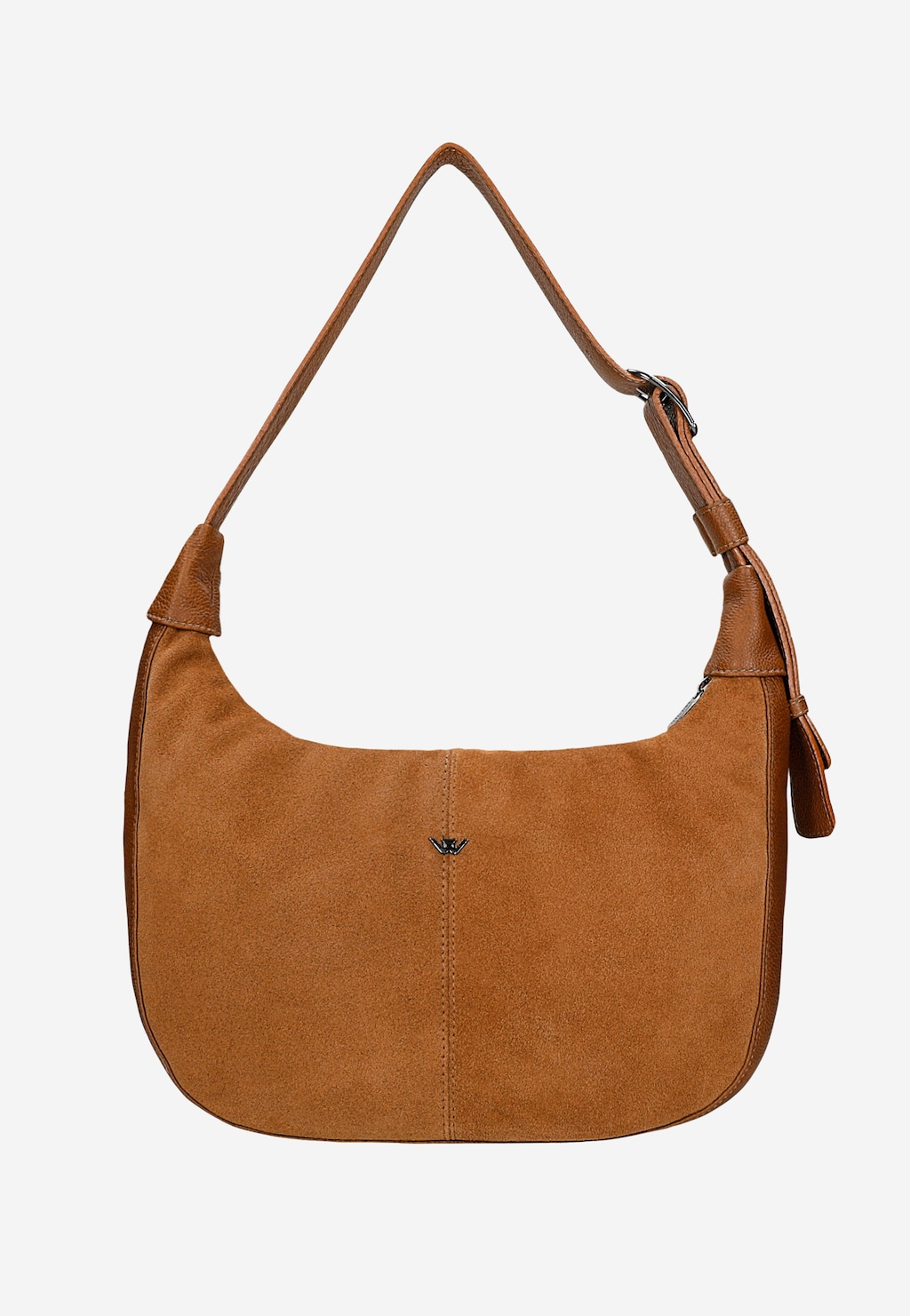 Velká dámská bageta kabelka z lícové kůže a velurové štěpky 80453-73 Widok 1