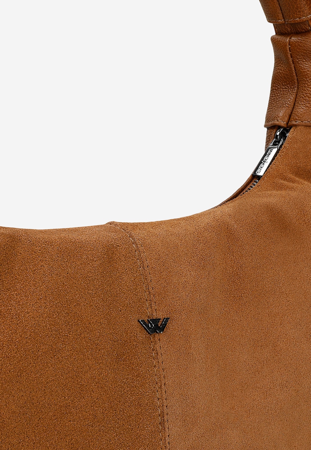 Velká dámská bageta kabelka z lícové kůže a velurové štěpky 80453-73 Widok 6