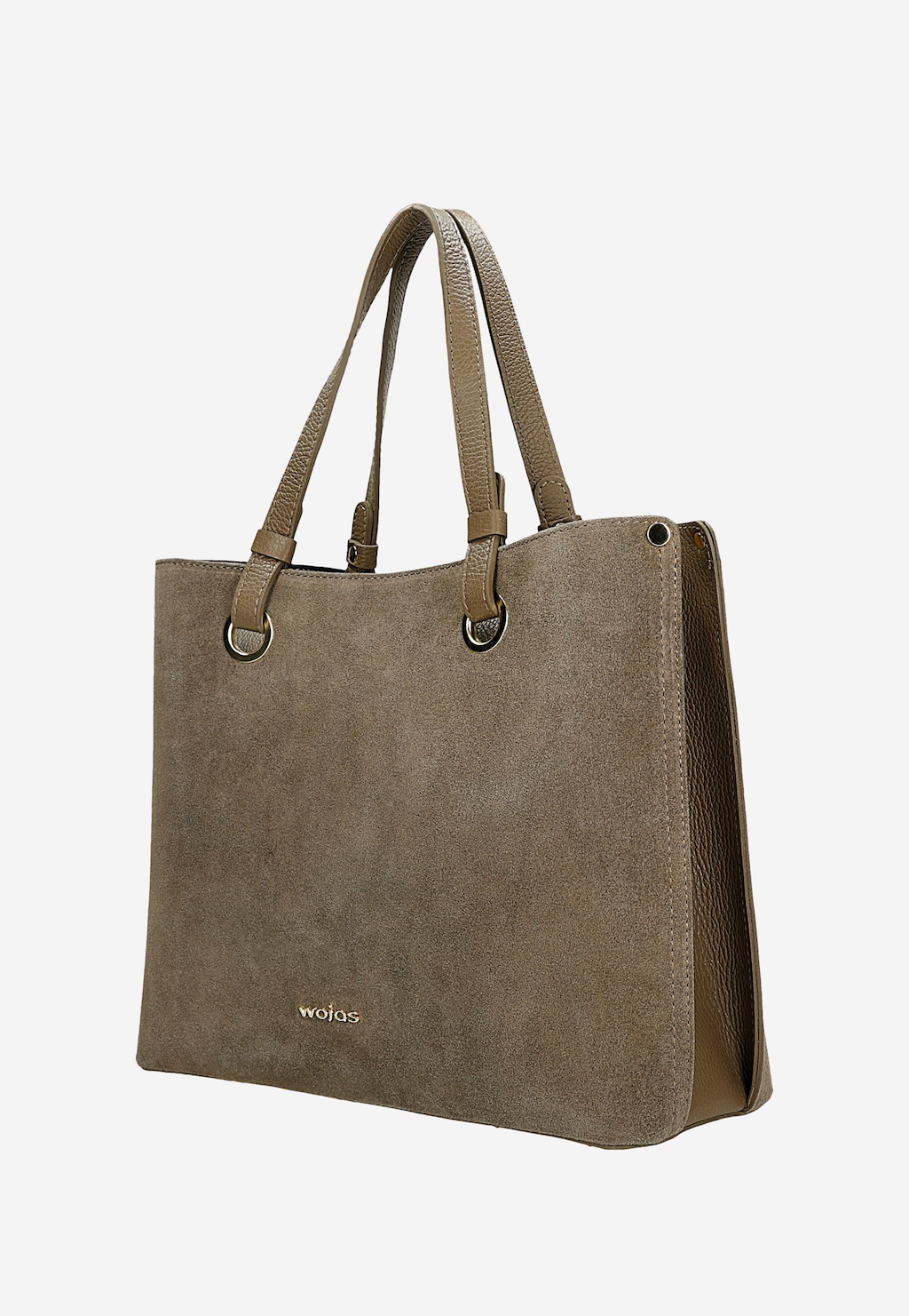 Béžová dámská kabelka z lícové kůže a velurové štěpky 80427-74 Widok 2