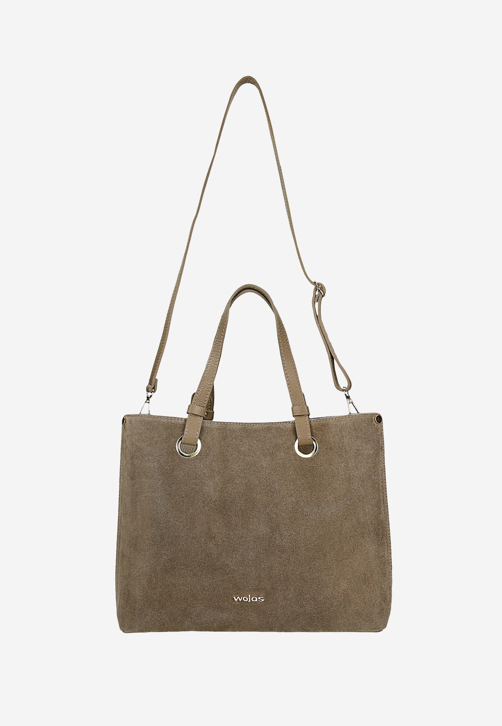 Béžová dámská kabelka z lícové kůže a velurové štěpky 80427-74 Widok 4