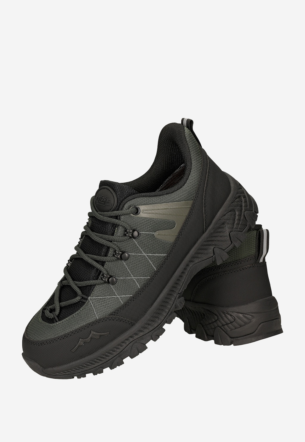 Zielono-czarne niskie trekkingi męskie RELAKS R34204-47 Widok 6