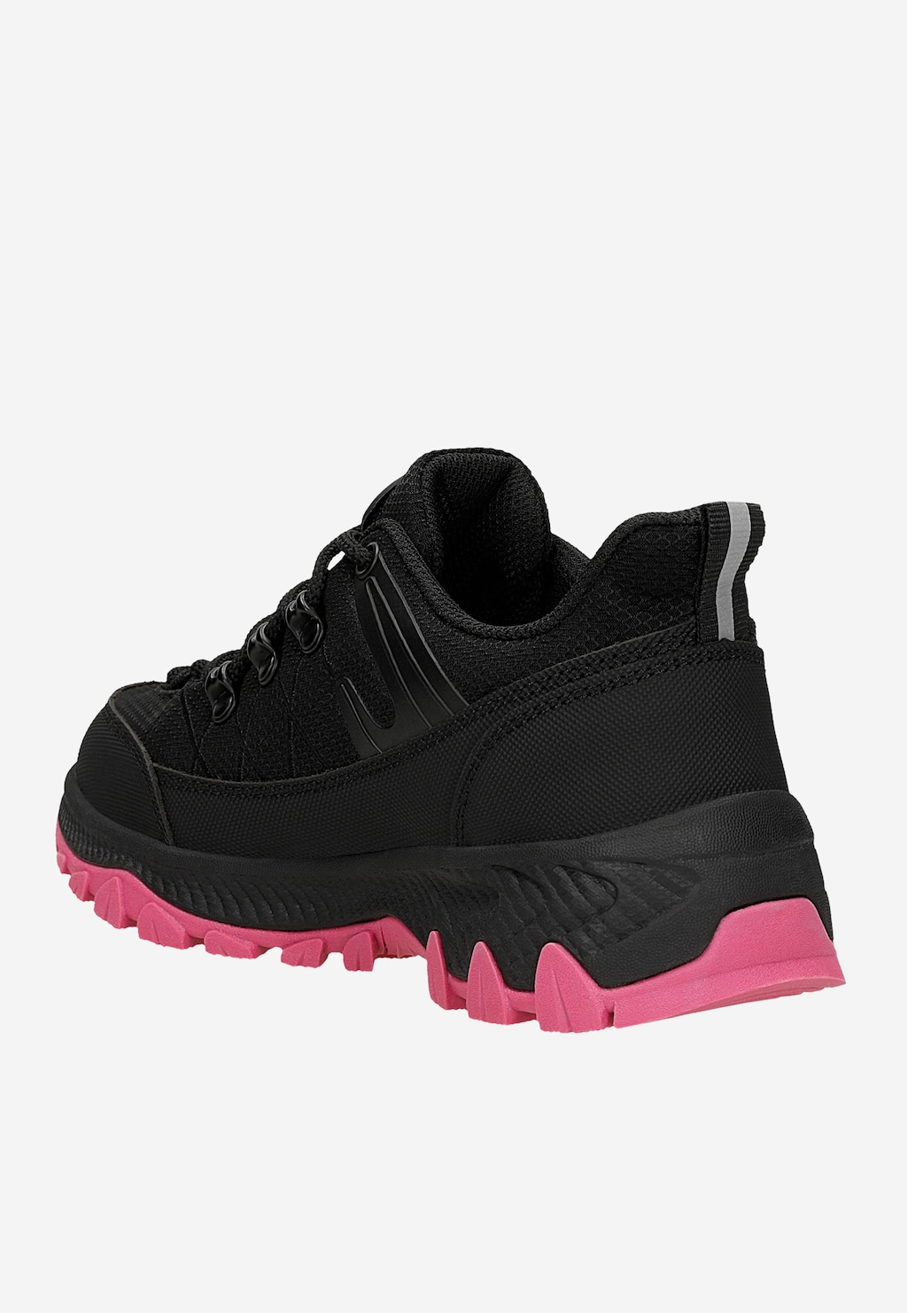 Czarne trekkingi dla dziewczynki z różowymi podeszwami BARTEK 87011-45 Widok 3