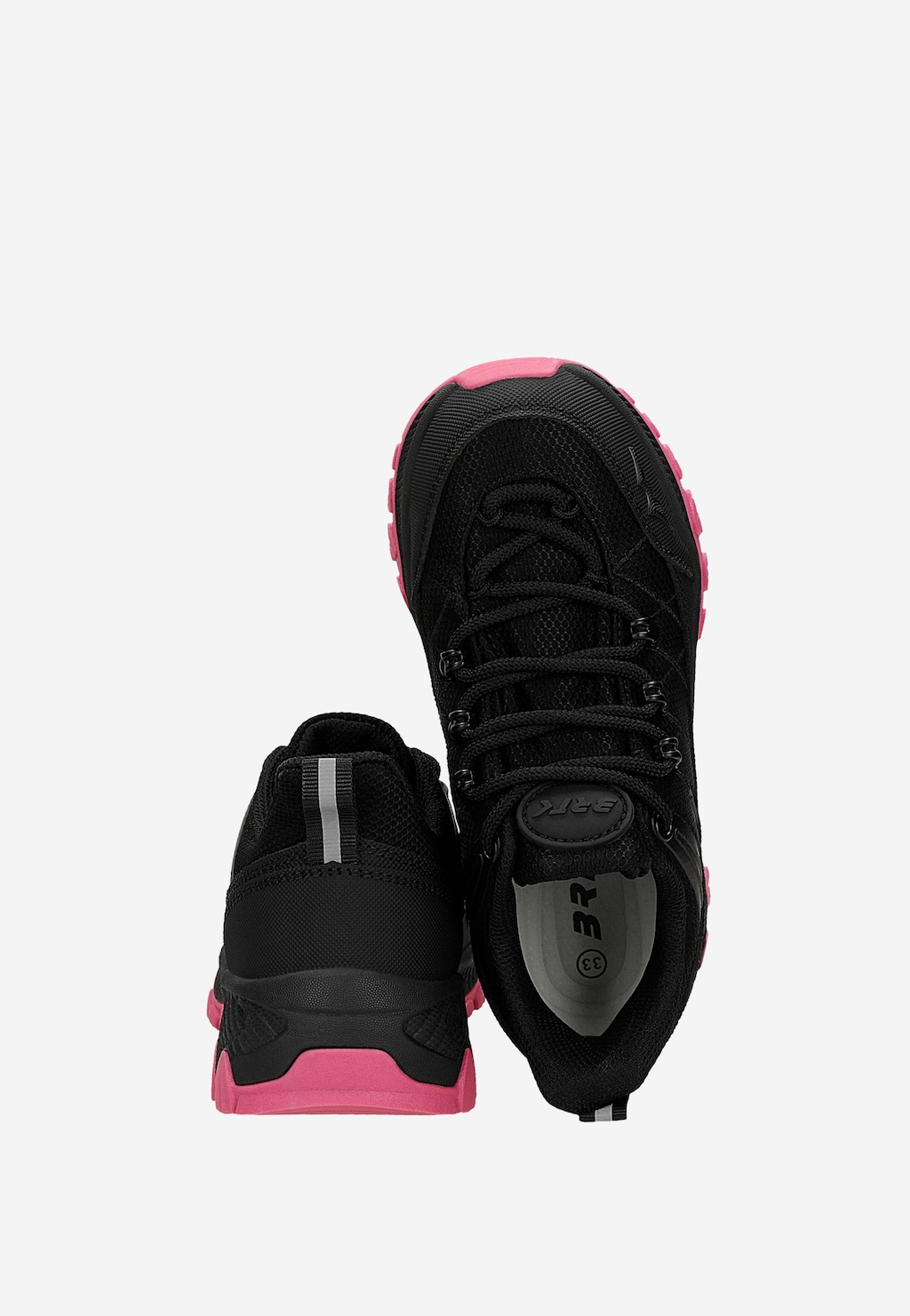 Czarne trekkingi dla dziewczynki z różowymi podeszwami BARTEK 87011-45 Widok 7