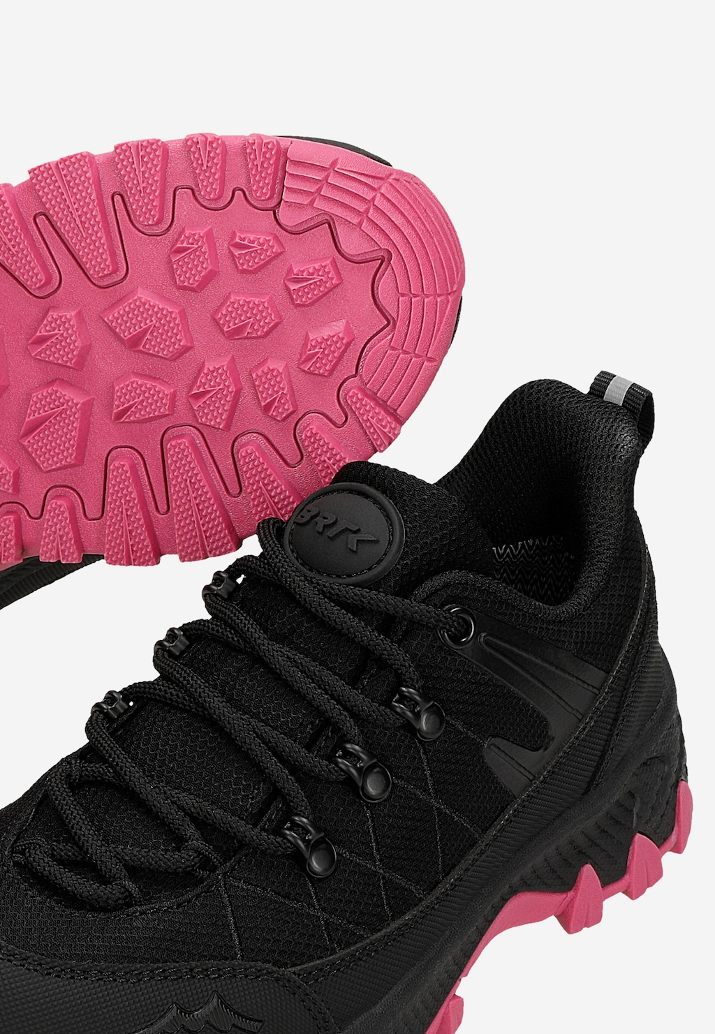 Czarne trekkingi dla dziewczynki z różowymi podeszwami BARTEK 87011-45 Widok 8
