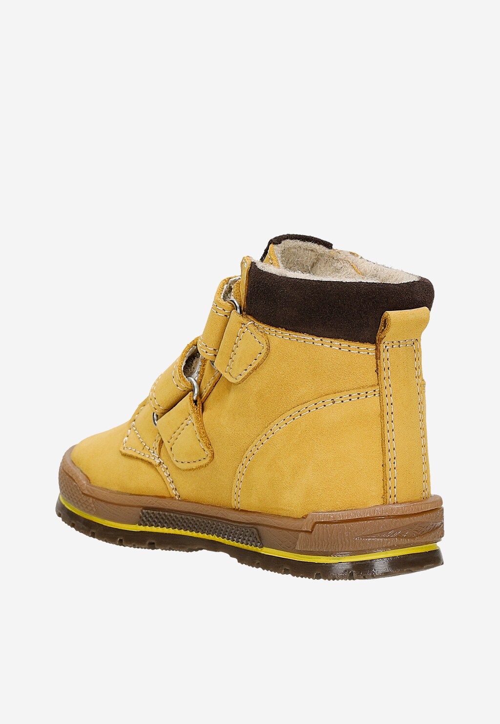 Żółte trzewiki dziecięce ze skóry nubukowej BARTEK 091776-020 II Widok 3