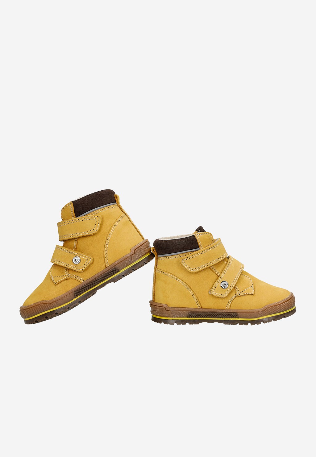 Żółte trzewiki dziecięce ze skóry nubukowej BARTEK 091776-020 II Widok 4
