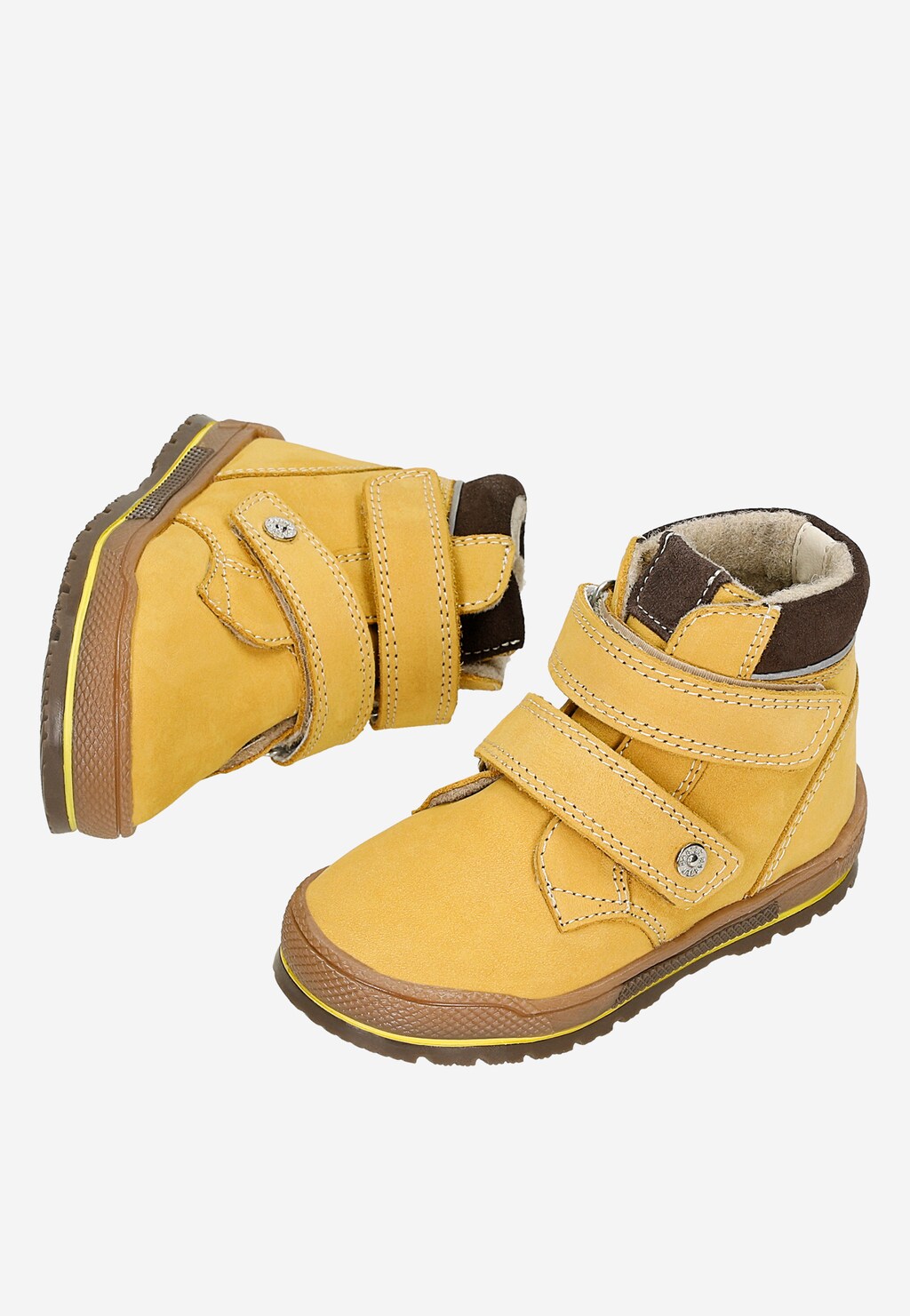 Żółte trzewiki dziecięce ze skóry nubukowej BARTEK 091776-020 II Widok 7