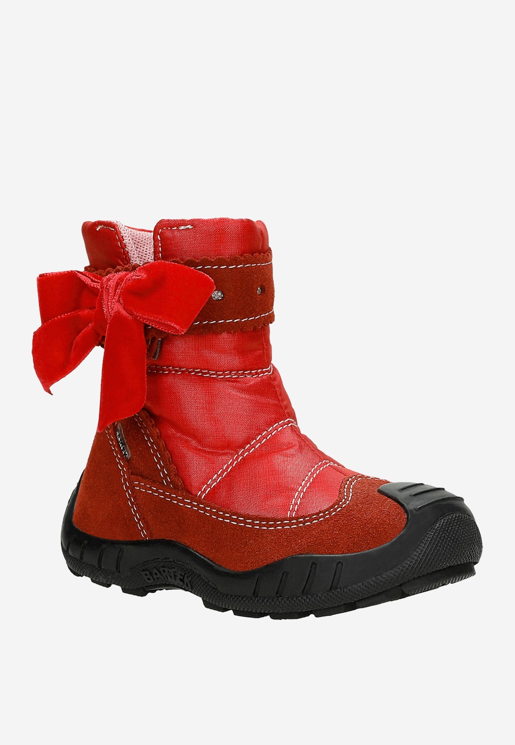 Červené čižmy pre dievčatá s mašľou BARTEK W-61234/09K Widok 3