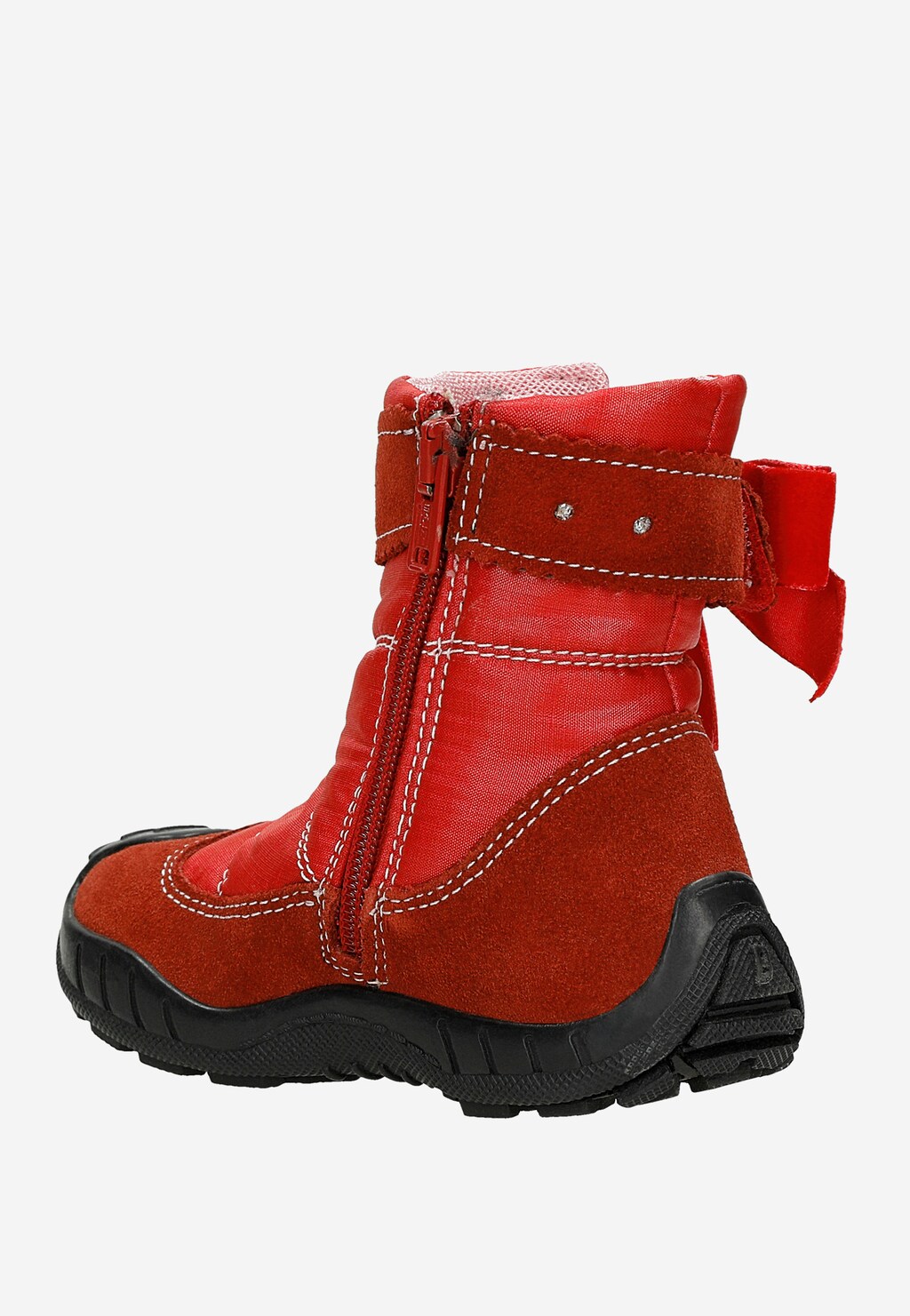 Červené čižmy pre dievčatá s mašľou BARTEK W-61234/09K Widok 4