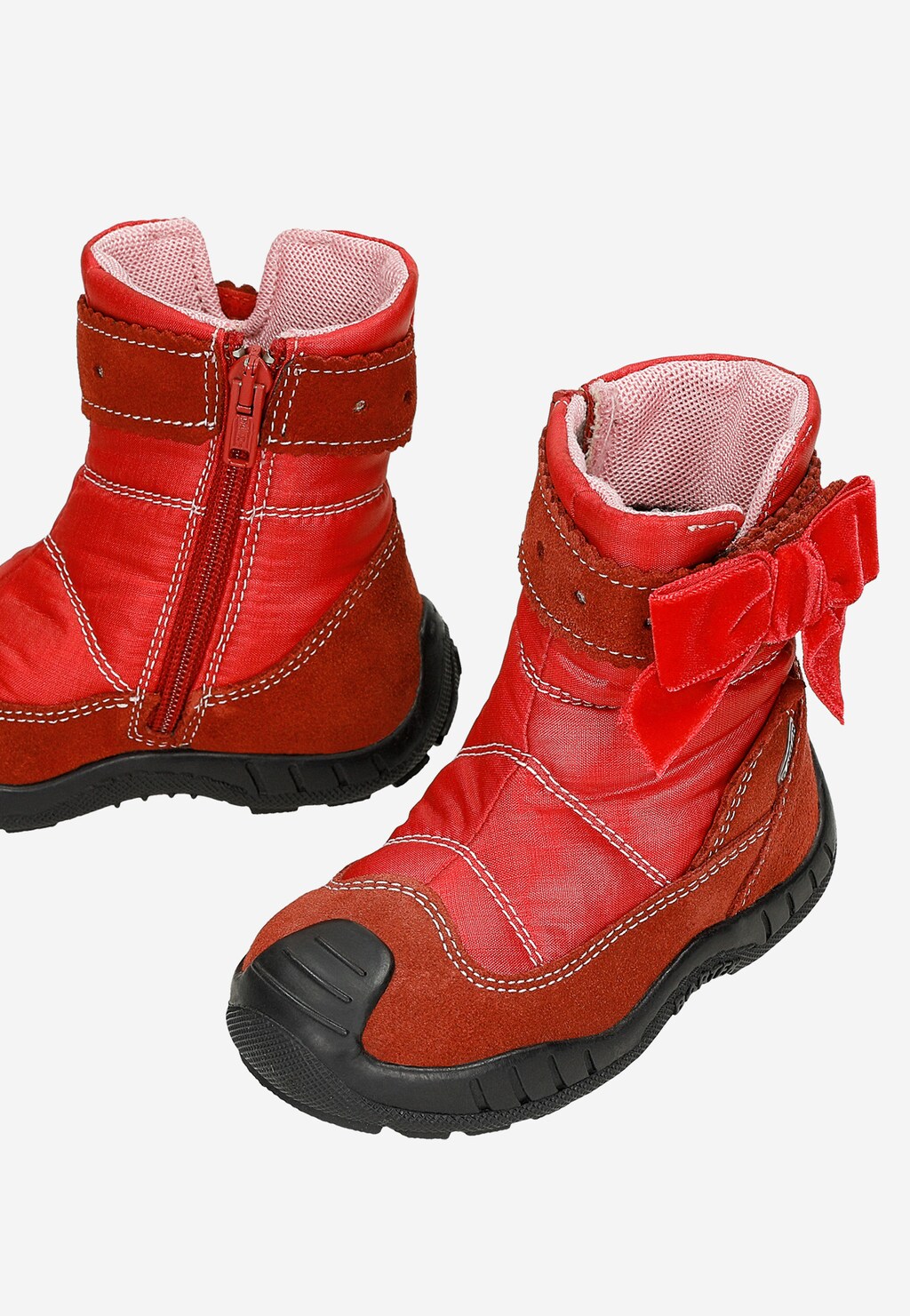 Červené čižmy pre dievčatá s mašľou BARTEK W-61234/09K Widok 8