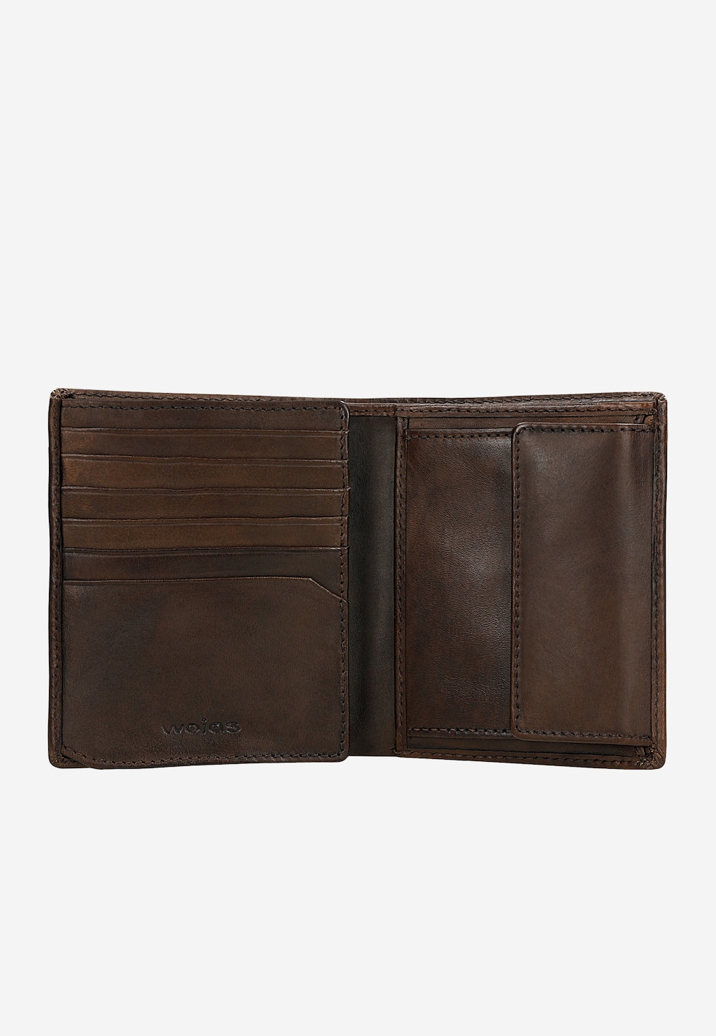 Ciemnobrązowy skórzany portfel męski 91119-52 Widok 4