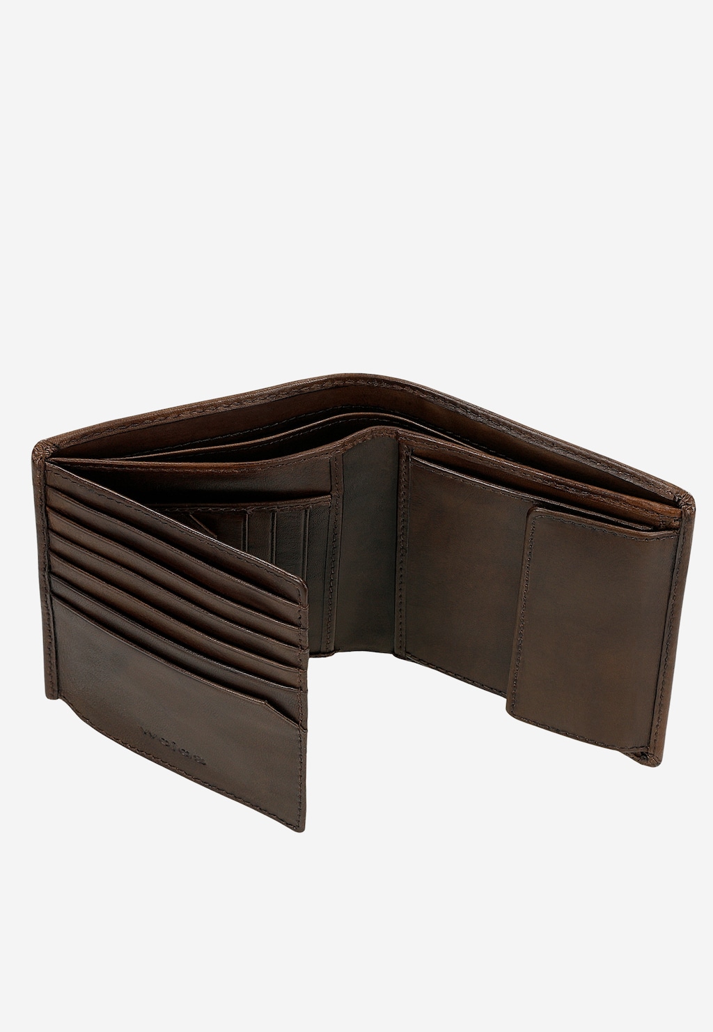 Ciemnobrązowy skórzany portfel męski 91119-52 Widok 6