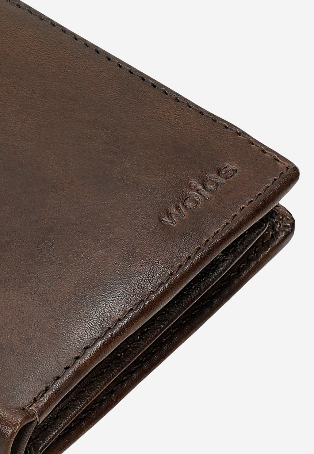 Ciemnobrązowy skórzany portfel męski 91119-52 Widok 8
