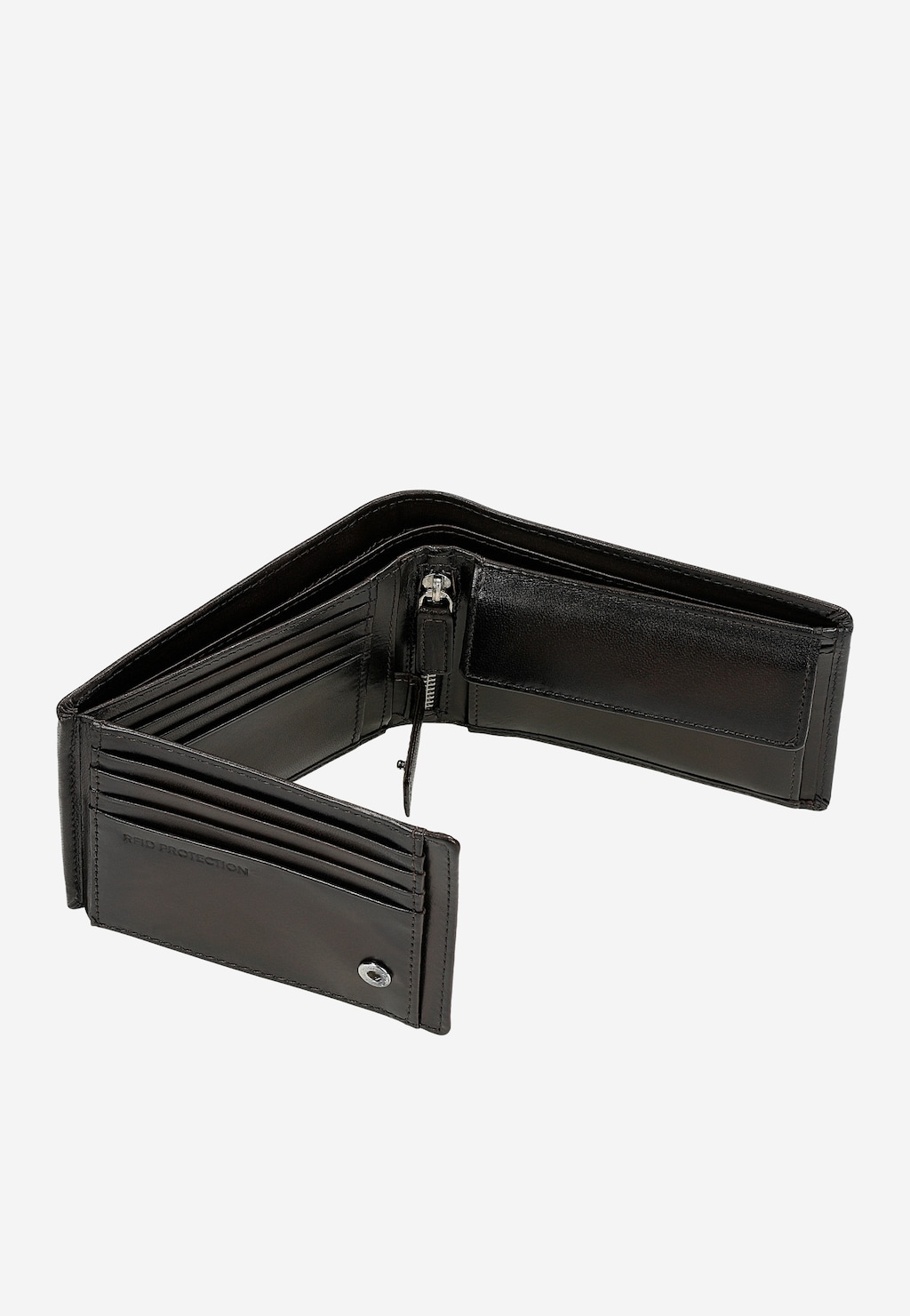 Ciemnobrązowy portfel męski ze skóry naturalnej 91130-52 Widok 6