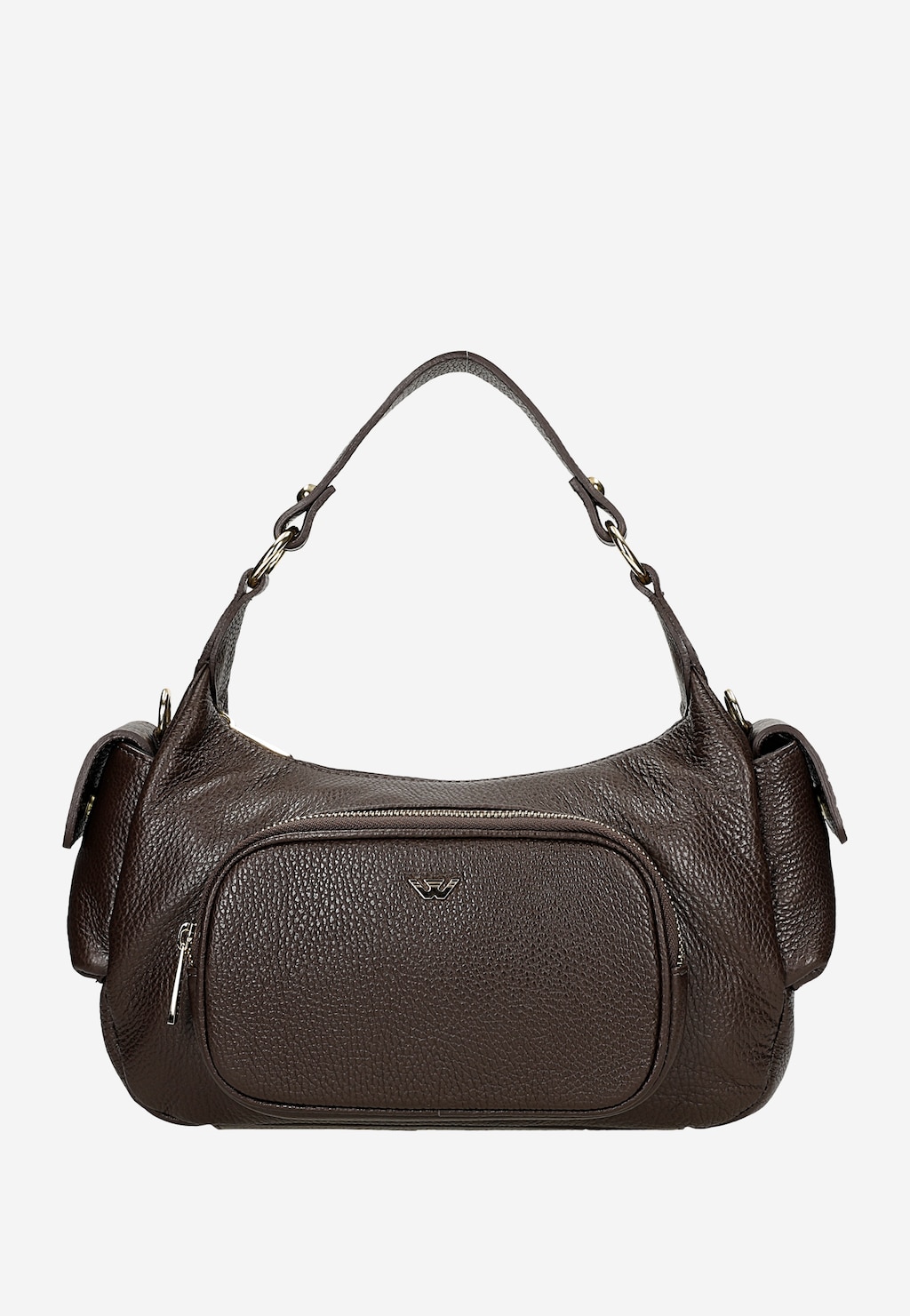 Ciemnobrązowa skórzana torebka damska 80458-52 Widok 1