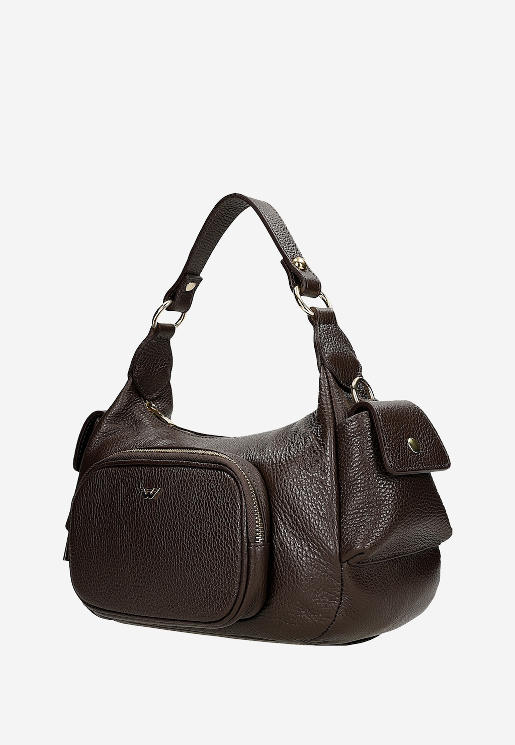 Ciemnobrązowa skórzana torebka damska 80458-52 Widok 2