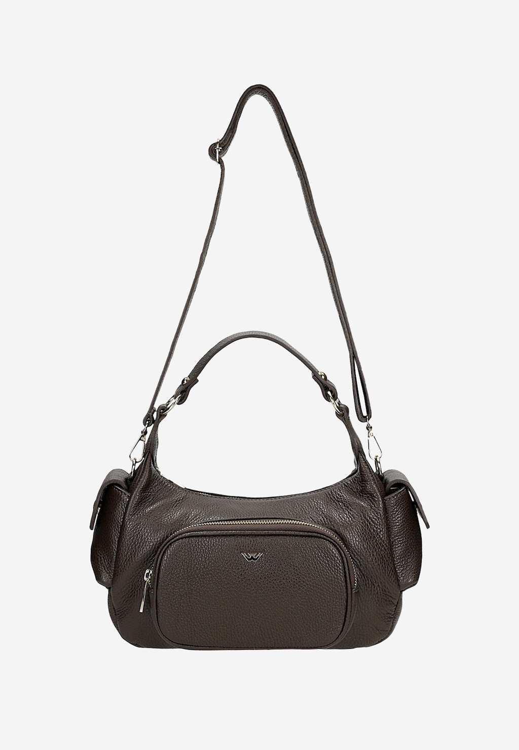 Ciemnobrązowa skórzana torebka damska 80458-52 Widok 4