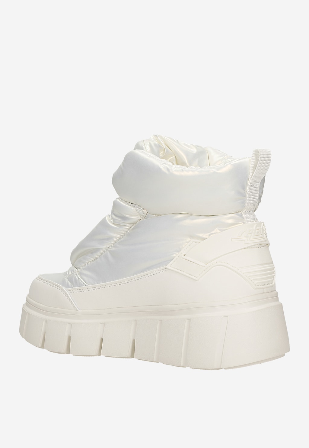 Białe śniegowce RELAKS z perłowym połyskiem R64014-19 Widok 3