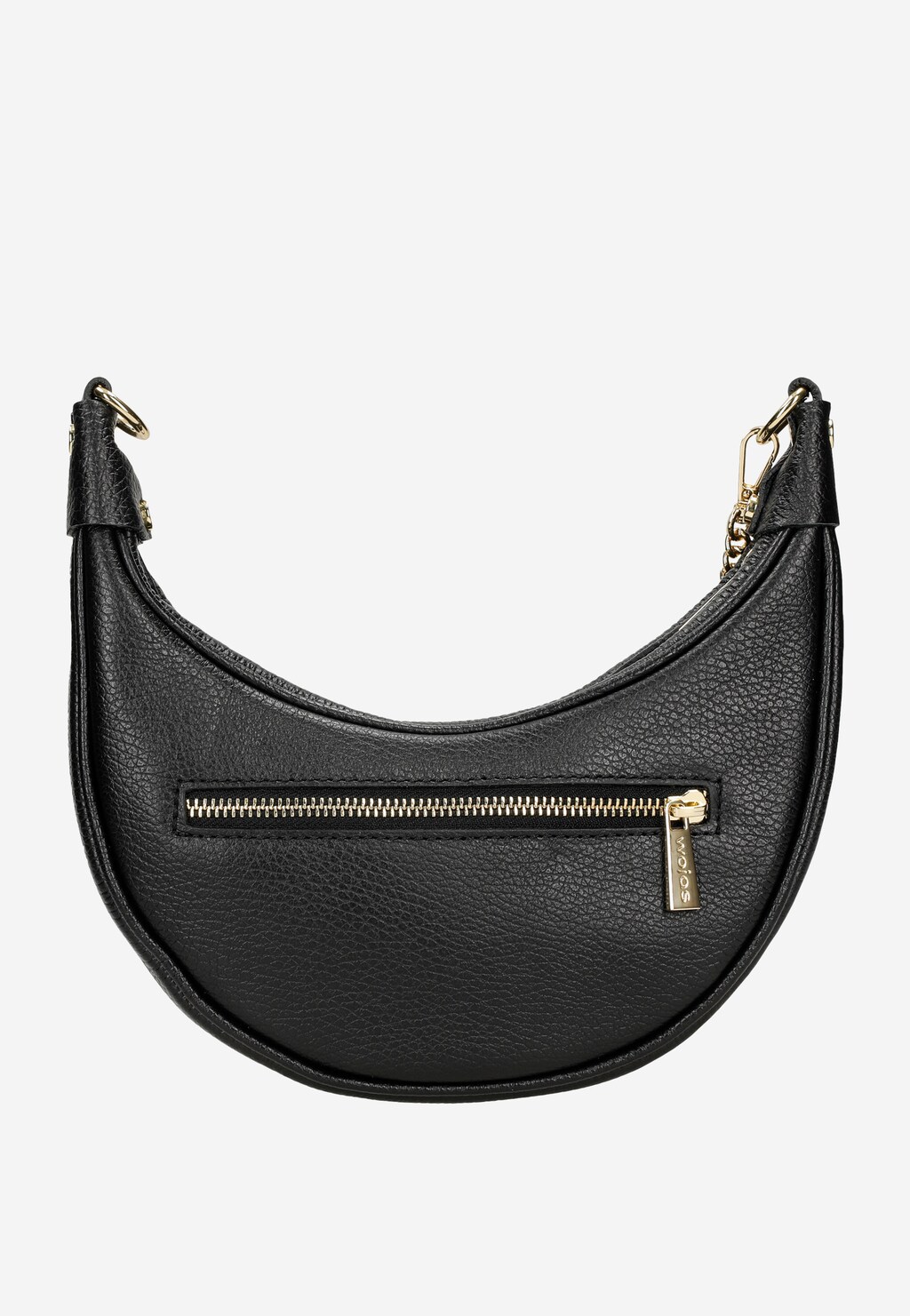 Mała czarna torebka bagietka ze złotym łańcuchem 80454-51 Widok 3