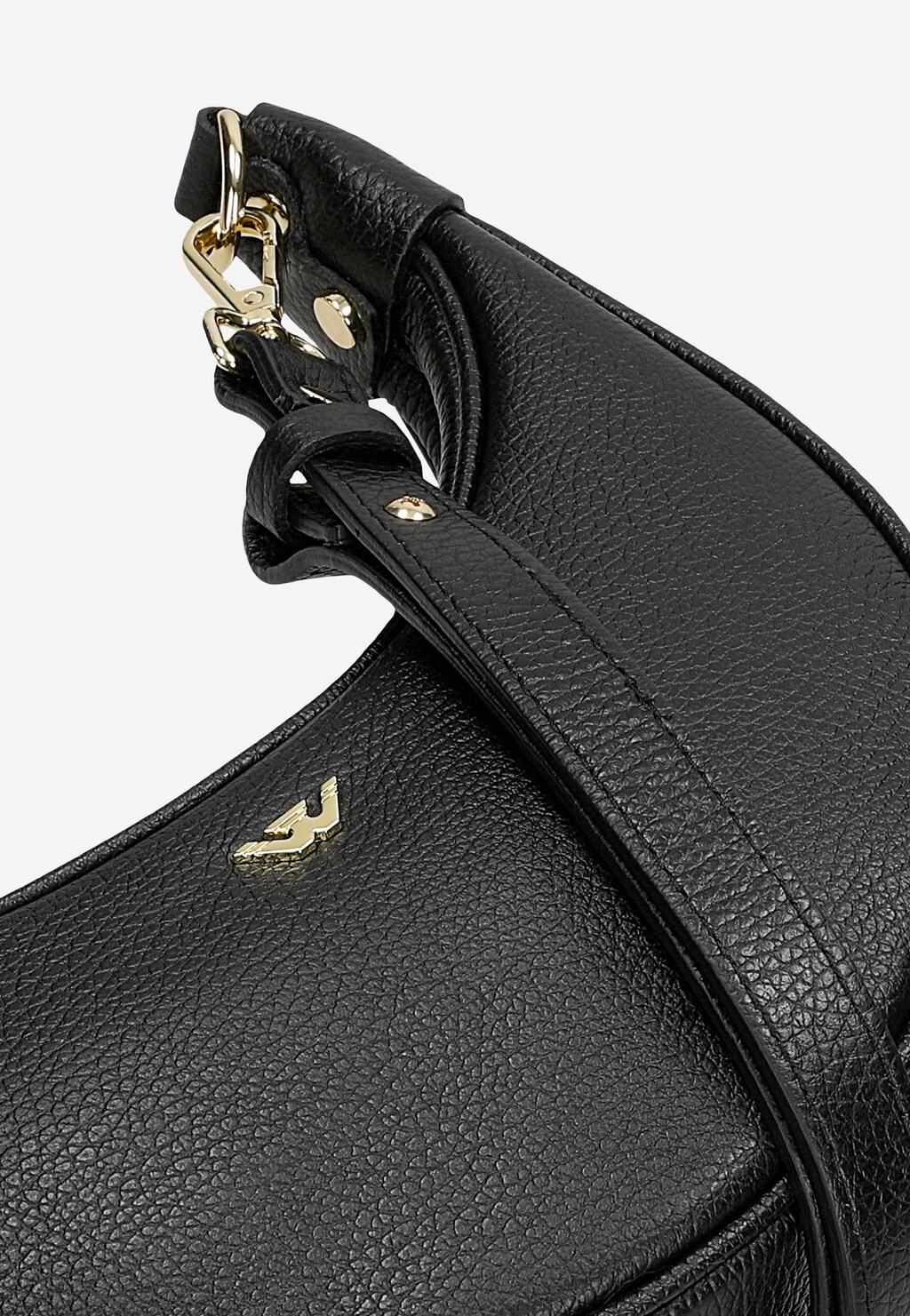 Mała czarna torebka bagietka ze złotym łańcuchem 80454-51 Widok 8