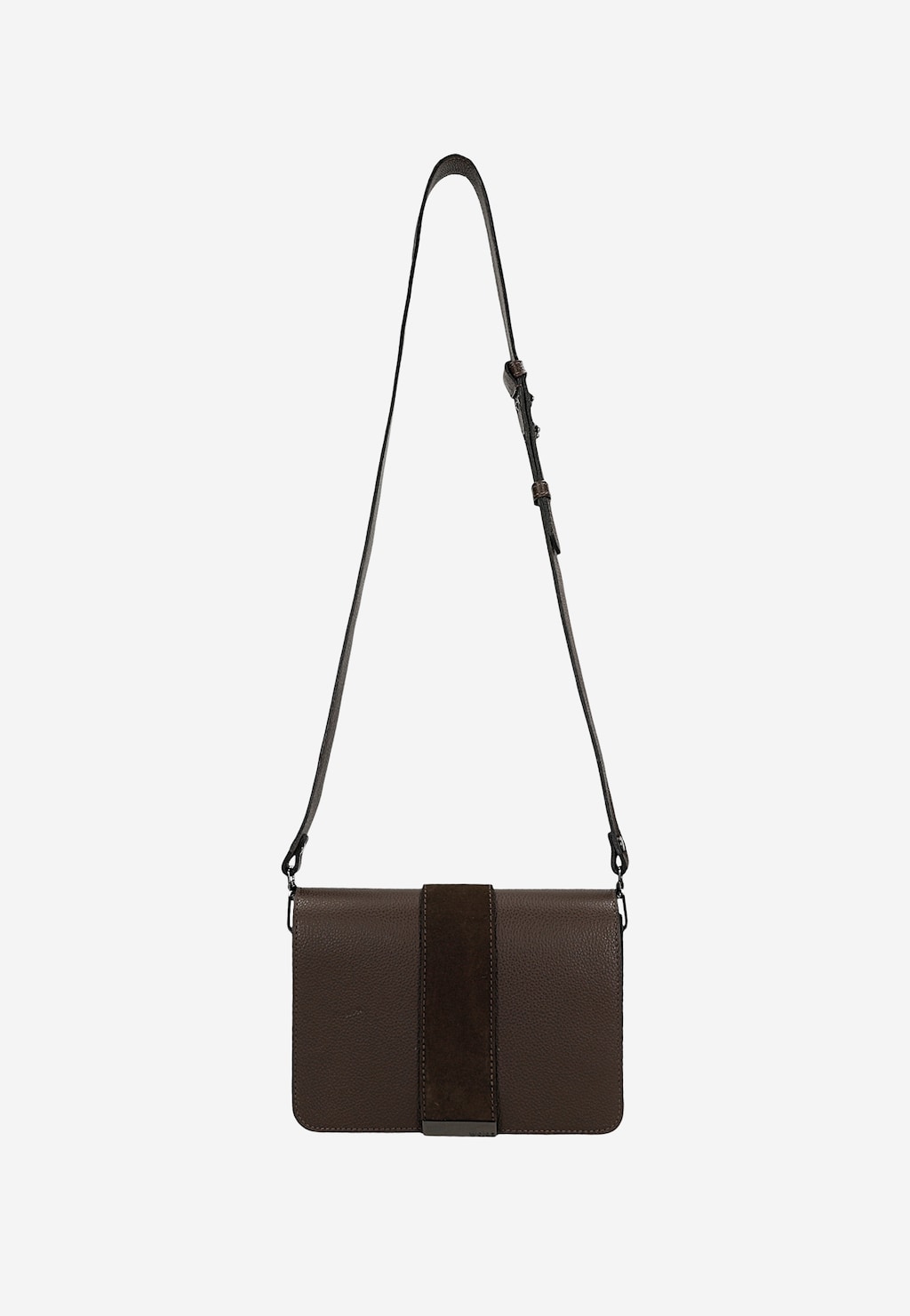 Ciemnobrązowa czekoladowa torebka damska crossbody 80187-72 Widok 5