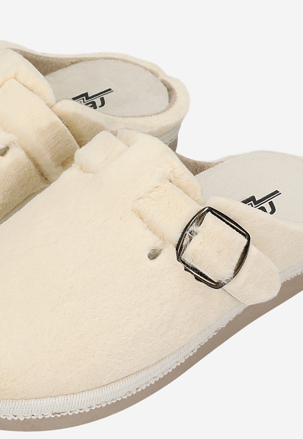 Beżowe pantofle damskie RELAKS z miękkiego syntetycznego futerka R3401214 Widok 6