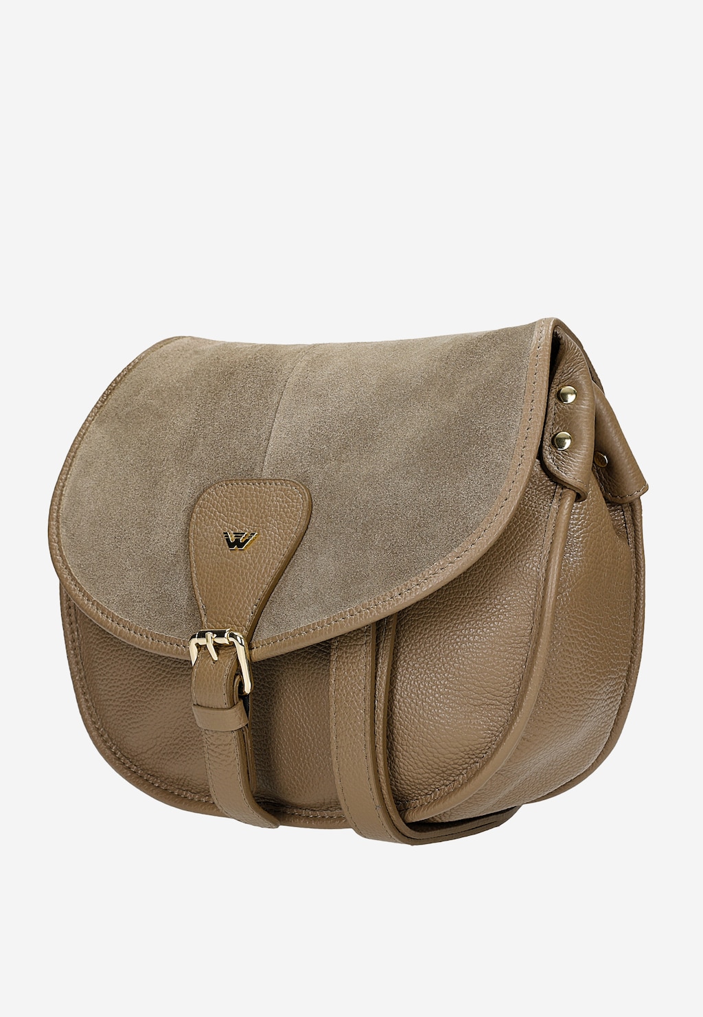 Ciemnobeżowa torebka półksiężyc 80401-74 Widok 2