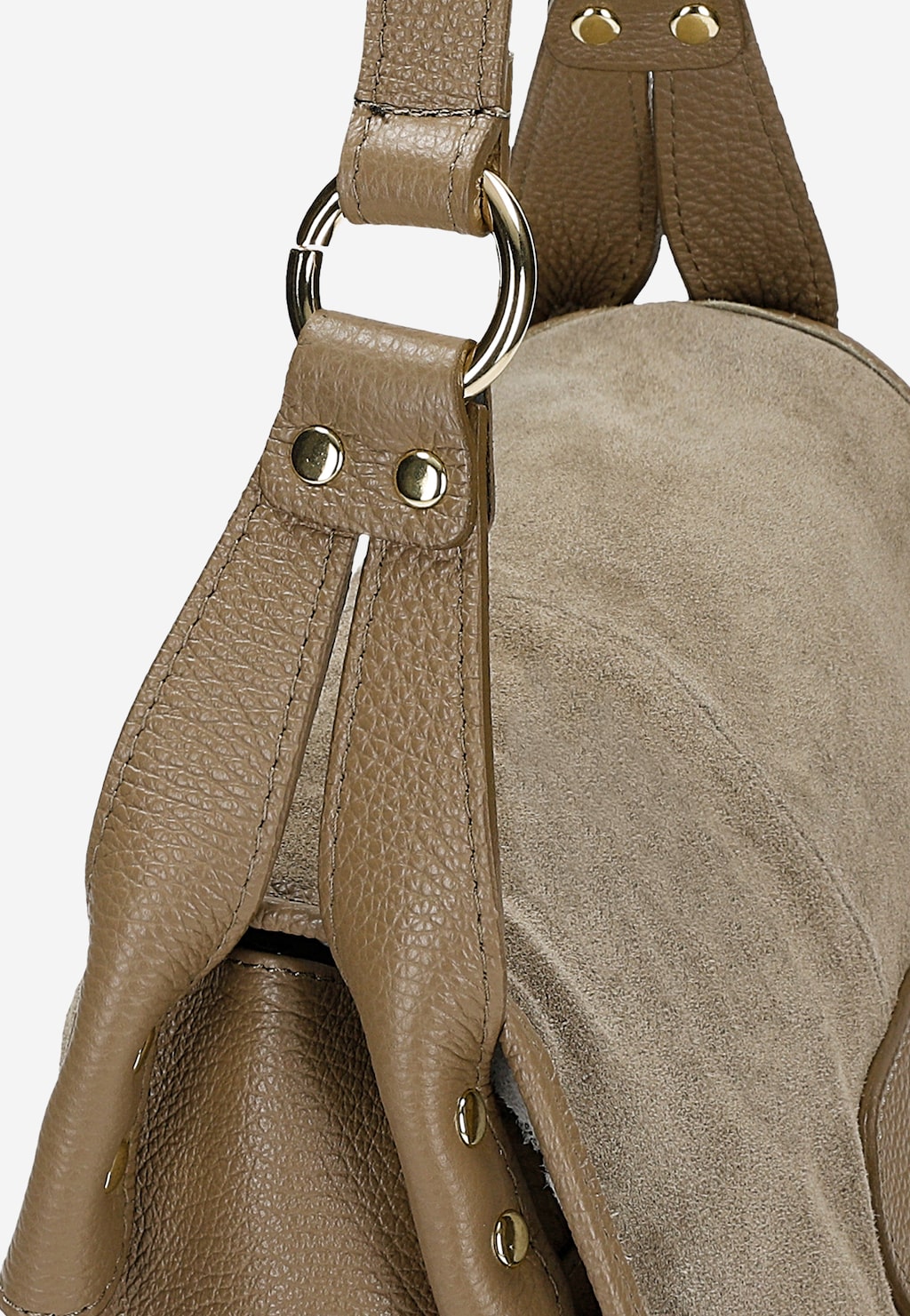 Ciemnobeżowa torebka półksiężyc 80401-74 Widok 6