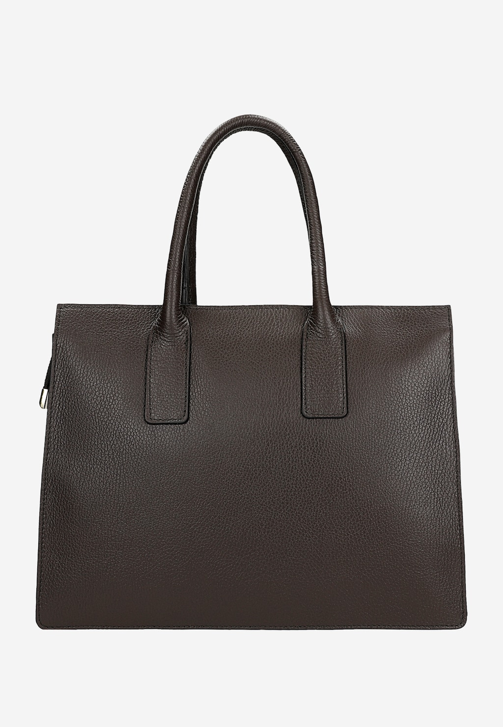 Ciemnobrązowy kuferek damski z łączonych skór 80449-72 Widok 3