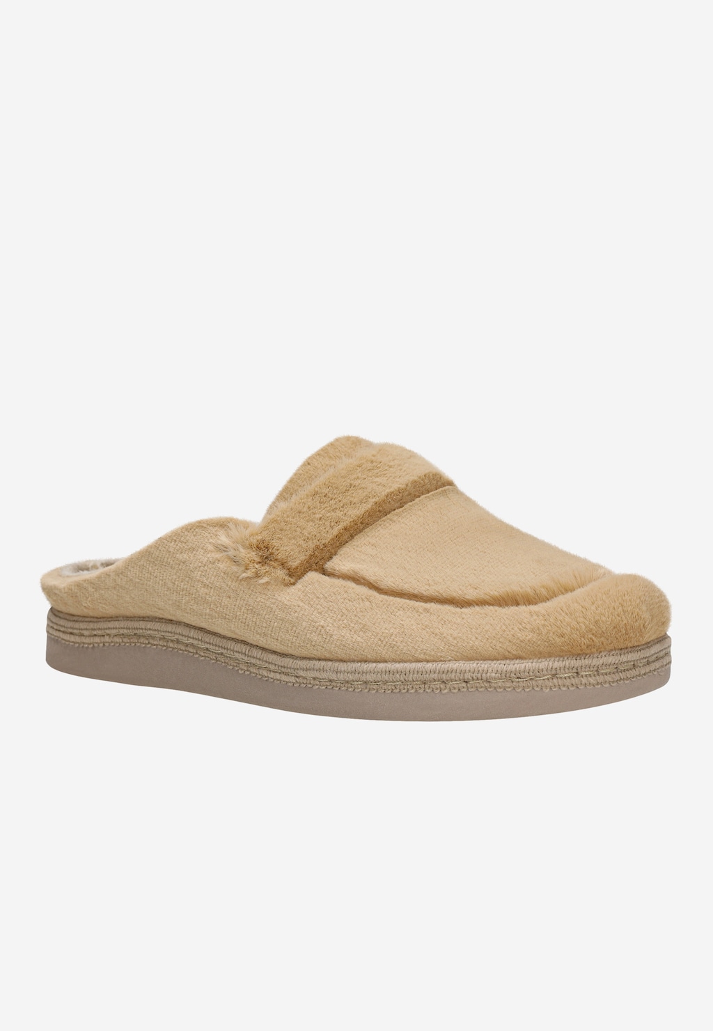 Brązowe kapcie RELAKS ze sztucznego futerka R34013-12 Widok 2