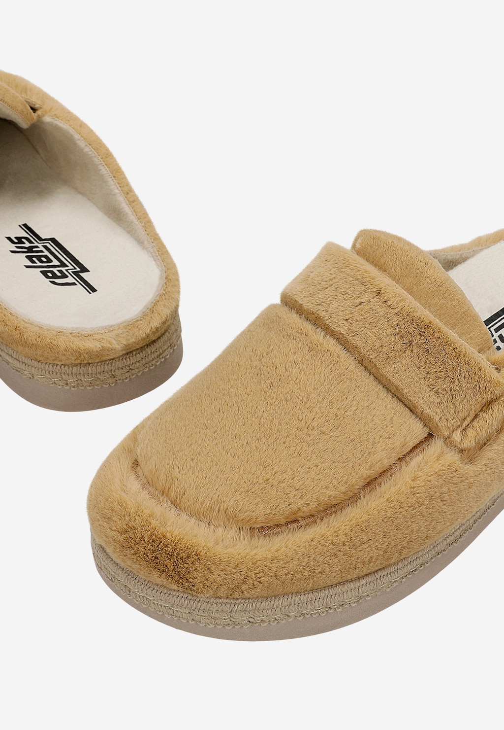 Brązowe kapcie RELAKS ze sztucznego futerka R34013-12 Widok 6