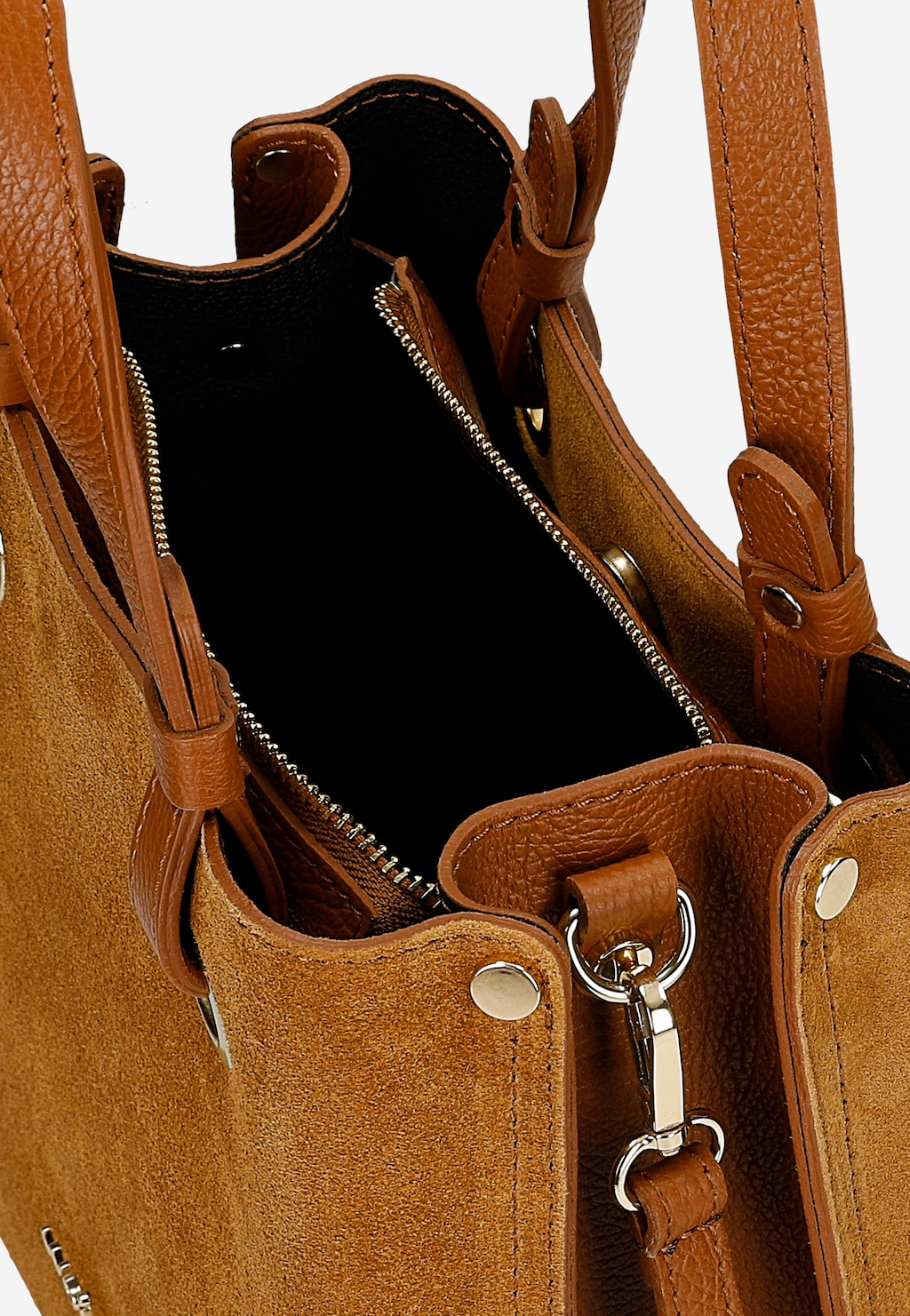 Jasnobrązowa torebka damska kuferek 80408-73 Widok 5