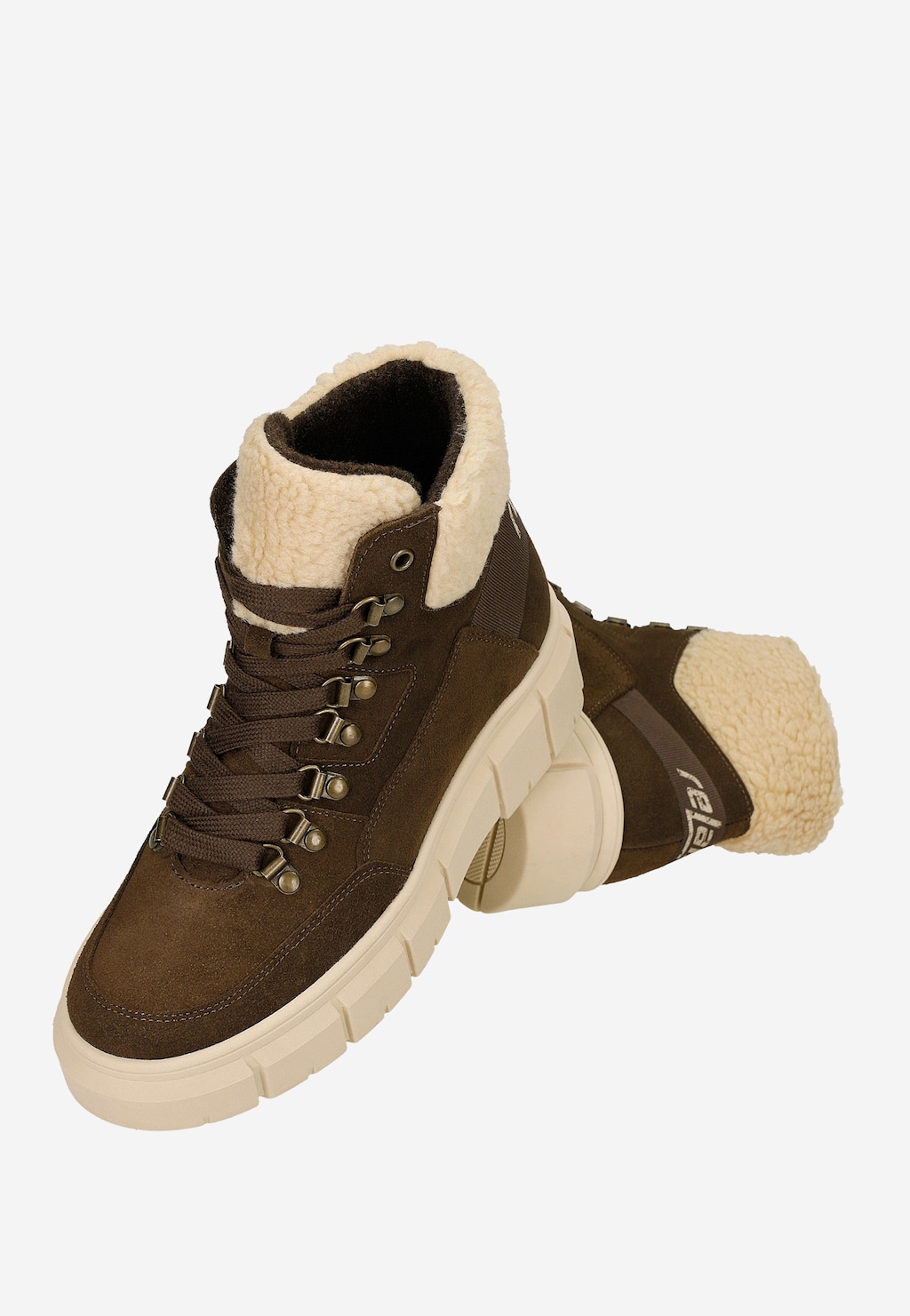 Brązowe czekoladowe trzewiki RELAKS z kożuszkiem R64003-62 Widok 7