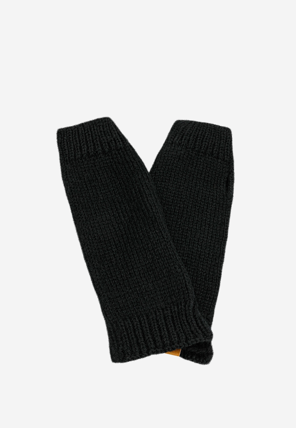 Czarne mitenki RELAKS z wełny merino i bawełny R95006-81 Widok 2