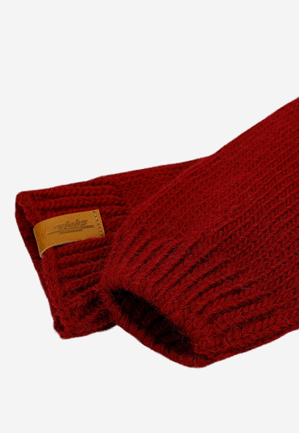 Bordowe mitenki damskie RELAKS R95007-85 Widok 3