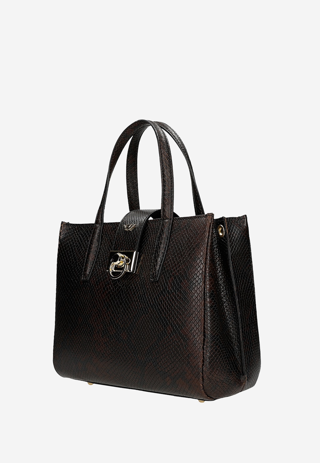 Brązowy czekoladowy kuferek damski ze skóry 80404-53 Widok 2