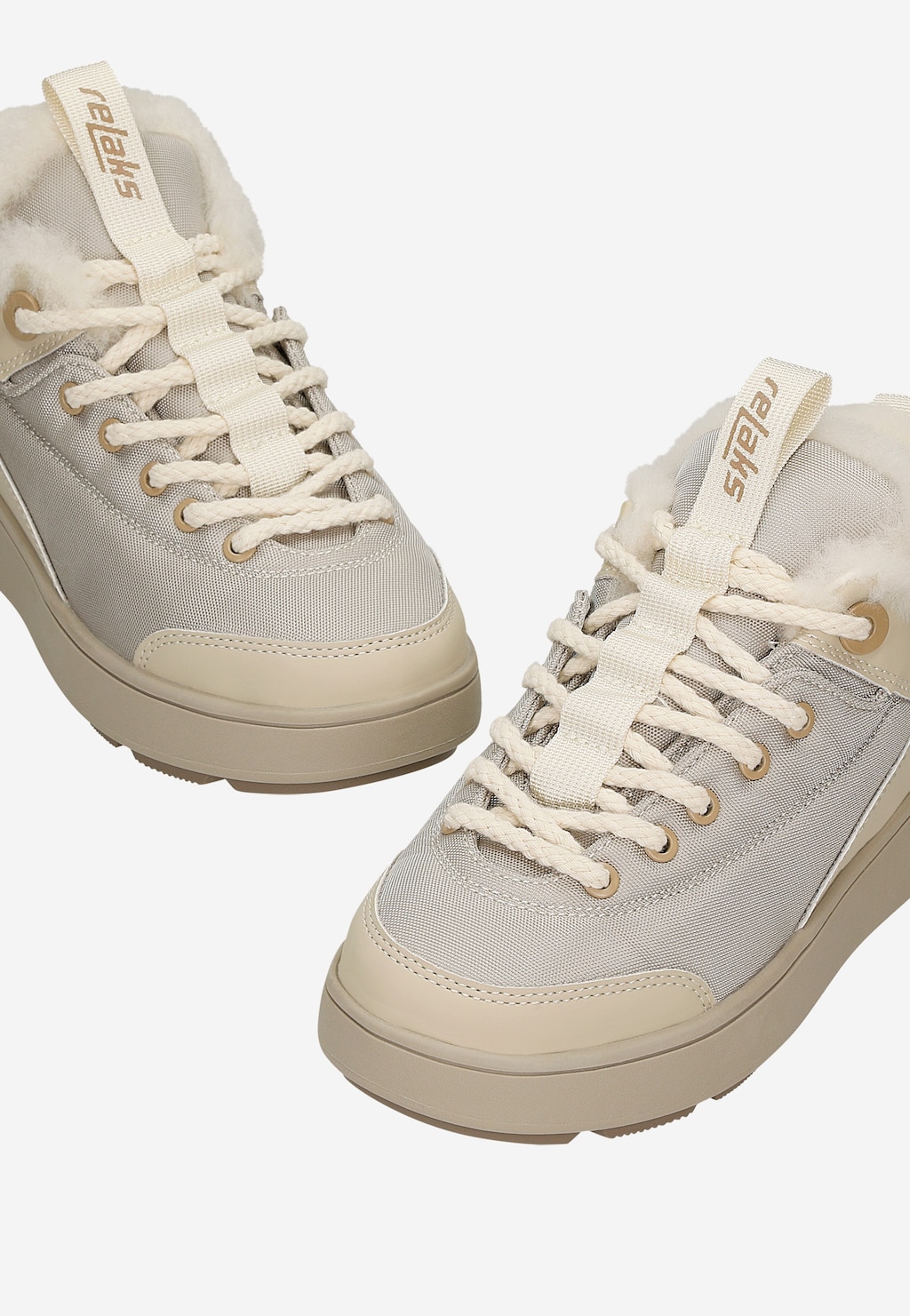 Beżowe śniegowce RELAKS z ociepleniem R64012-14 Widok 6