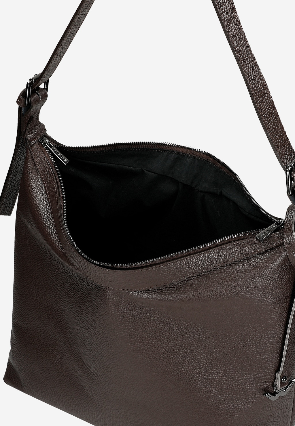 Ciemnobrązowa skórzana torebka damska 80445-52 Widok 4