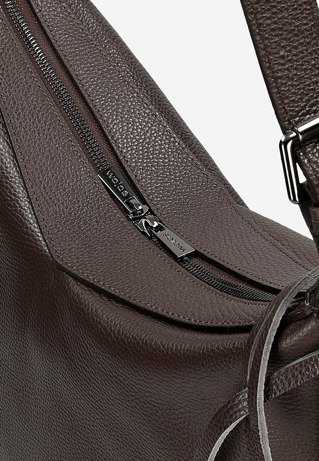 Ciemnobrązowa skórzana torebka damska 80445-52 Widok 5