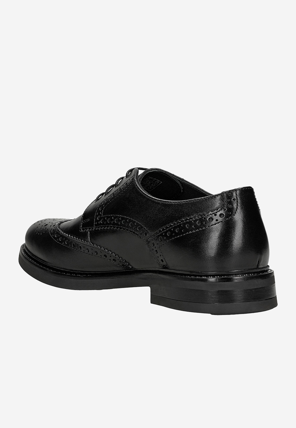 Czarne brogsy męskie ze skóry licowej 10278-51 Widok 3