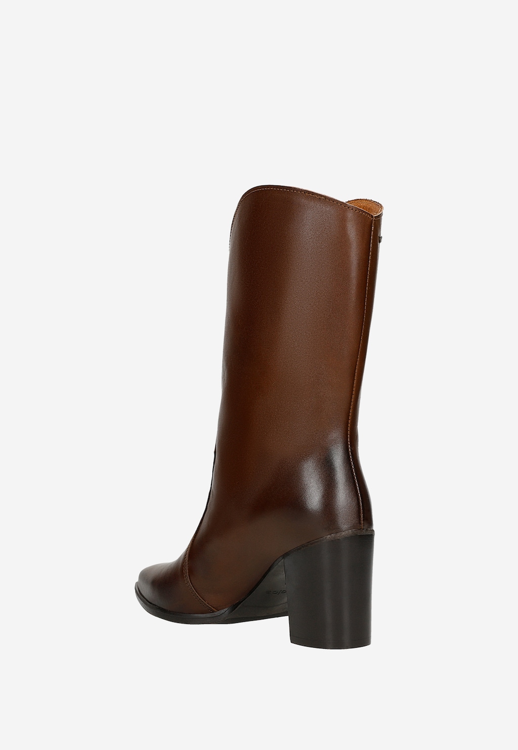 Brązowe skórzane kowbojki damskie na obcasie 55317-52 Widok 3