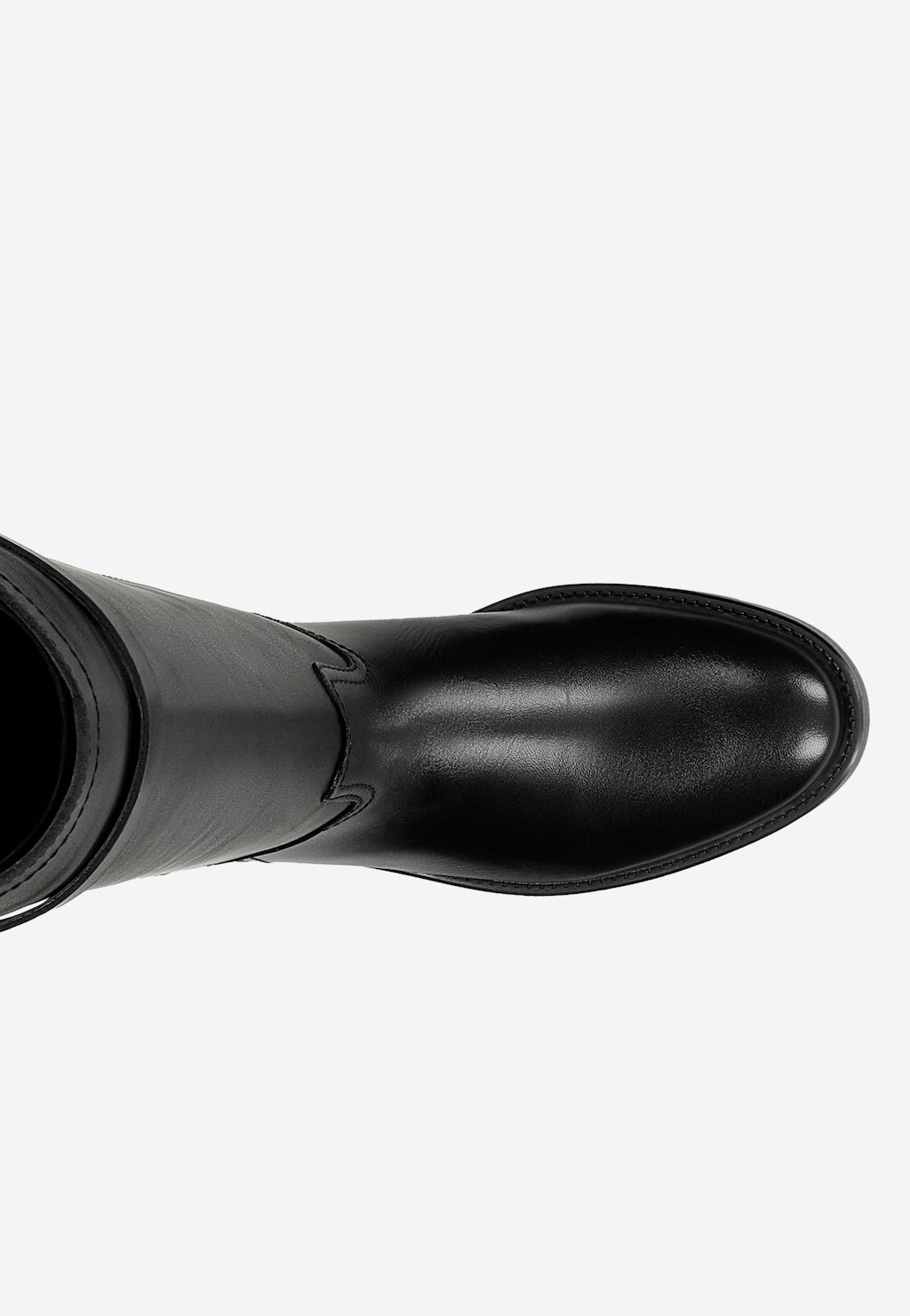 Czarne skórzane kozaki z odpinaną ozdobą 71127-51 Widok 4