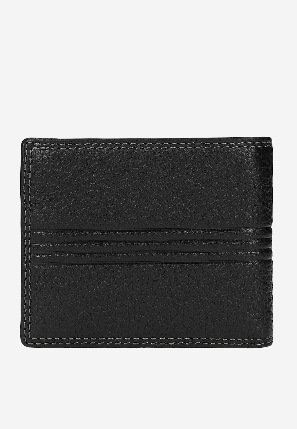 Czarny portfel męski z teksturowanej skóry 91120-51 Widok 3