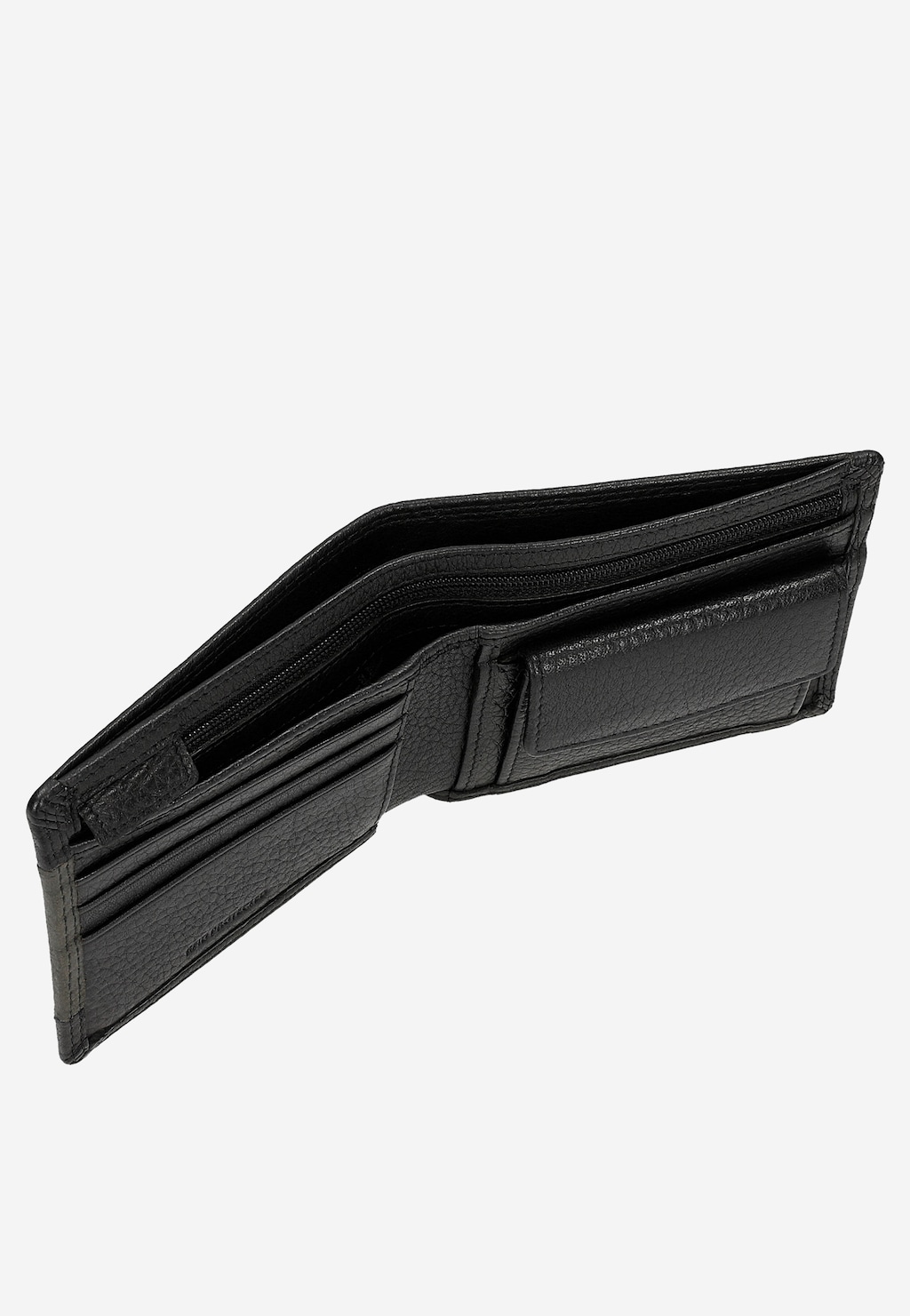 Czarny portfel męski z teksturowanej skóry 91120-51 Widok 5