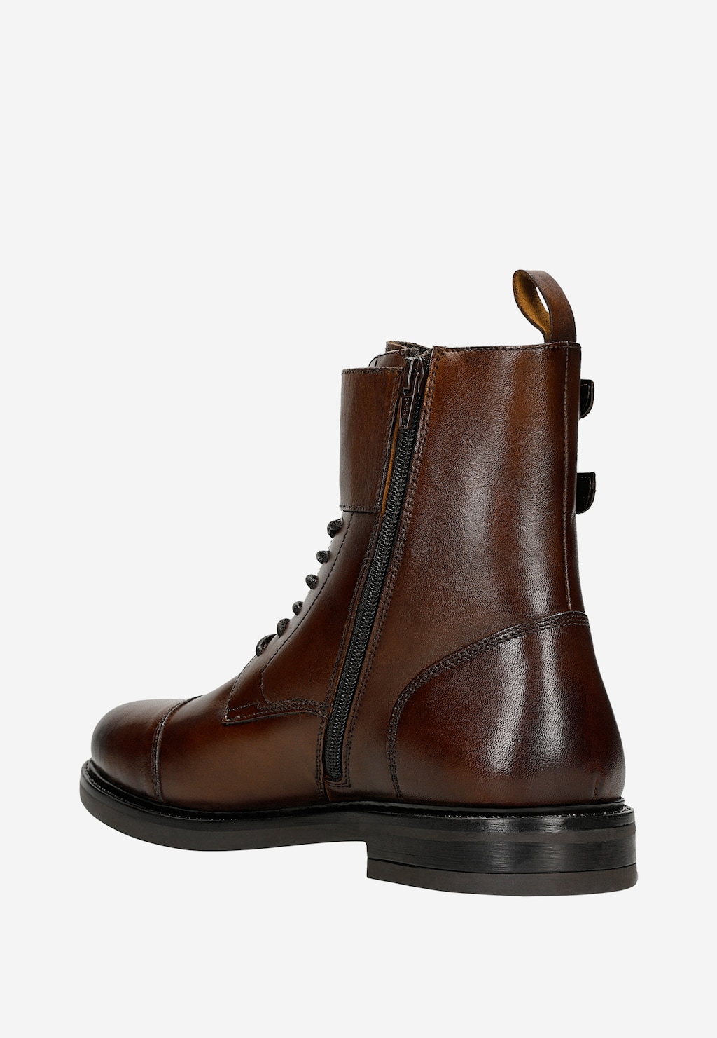 Brązowe skórzane trzewiki męskie 24139-53 Widok 3