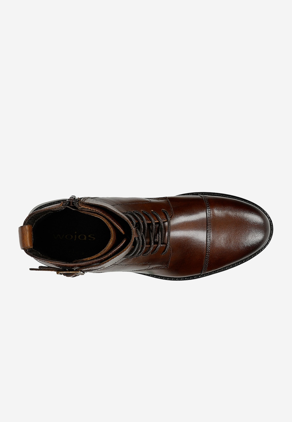 Brązowe skórzane trzewiki męskie 24139-53 Widok 4