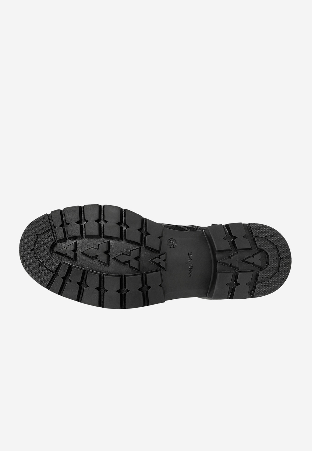 Czarne ocieplane trzewiki damskie ze skóry licowej 64113-59 Widok 5