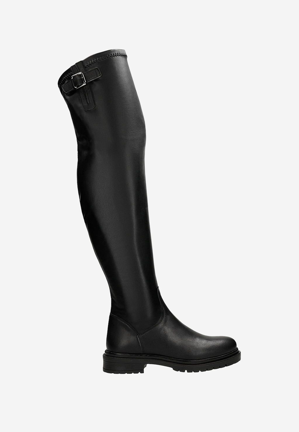 Čierne vysoké čižmy cez koleno 71116-81 Widok 1
